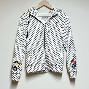 NWOT Back in Black Devil Nut Womens Skull Hoodie Sz S